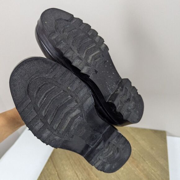 Michael Kors Logo Rain Boots – Black & Brown Monogram – Women’s Size 8 - Picture 8 of 8